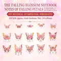 Adesivi per farfalle in PET con finitura laser dorata per decorazioni di scrapbooking - Etichetta di Fiori