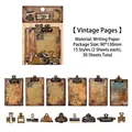 Set di adesivi vintage per scrapbooking con carta invecchiata e motivi di giornali retrò - Vecchie Pagine Congelate (Giornale e Note)