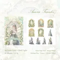 Aurora Traveler vintage PET stickers with holographic gold finish and shell light effect - Aurora Traveler