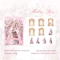 Madame Rose vintage PET stickers with 3D laser gold and shell light finish 20pcs - Madame Rose