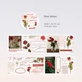 Cinta PET Rose Leisure con rosas rojas y marcos vintage para manualidades y diarios - Ocio de Rosas