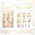 Hibiscus Delight PET stickers with 3D laser gold shell light effect for DIY journals - Hibiscus Delight