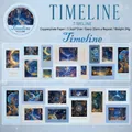 Timeline themed gold foil stamp washi tape with vintage starry sky and castle designs - Timeline
