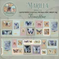 Vintage butterfly decorative tape with gold foil stamp cuts and retro quotes - Malila