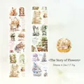 Mo-Card Beautiful Garden matte PET tape with floral instruments for journaling - Flower Story
