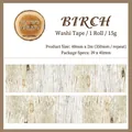 Birch bark pattern washi tape for DIY scrapbooking journal decoration, 40mm x 2m roll - Birch