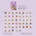 Vintage floral tea-themed decorative stickers, 46 piece set for journaling and DIY crafts - Colorful Afternoon Tea