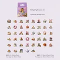 Set di 46 adesivi decorativi vintage a tema tè e fiori per scrapbooking e decorazioni - Tè del Pomeriggio Colorato