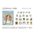 ETERNAL GIRL vintage PET αυτοκόλλητα με μοτίβα λουλουδιών και κοριτσιών, σετ 40 τεμαχίων - Αιώνιο Κορίτσι