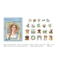 ETERNAL GIRL vintage PET-stickers met olieverfschilderij bloemenmeisjes-motieven, 40 stuks - Eeuwig Meisje