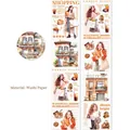 Rotolo di nastro washi Shopping Daily con illustrazioni lifestyle disegnate a mano da 50 mm - Shopping Quotidiano