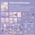 Dreamy vintage impressionist art paper and PET sticker pack with 50 sheets for DIY journaling - Like a Dream