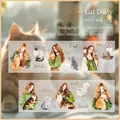 PET decorative tape featuring cat daily life illustrations with 380mm cycle length - Cat Daily Life