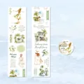 Greenery theme PET decorative tape for travel journals with tropical watercolor illustrations - Deep In The Green