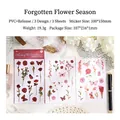 Blumen und Schmetterlinge Transferaufkleber Set mit Vintage-Botanik aus PVC - Verlorene Blumensaison