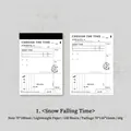 White Noise Time vintage memo pad in Snow Falls style with 100 sheets of retro paper - When Snow Falls
