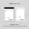 Minimalist white noise memo pads 70x100mm made of light paper with moon phase design - Soliloquy Time