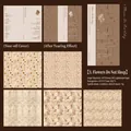 Papel scrapbooking floral vintage en tonos cálidos para decoración de diarios y collage - Flores Sin Dormir