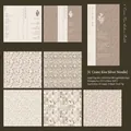 Set de papel vintage Crane Kiss Silver Needle con motivos florales y tamaño 110x210mm - Beso de Grulla Aguja de Plata