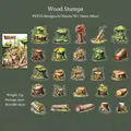 25pcs Forest Home themed PET stickers set featuring tree stumps and moss designs - Wood Stumps