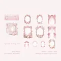 Adesivi per bordi in PET floreale per scrapbooking DIY con motivi di fiori rosa vintage - Regno della Gentilezza