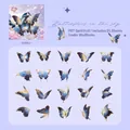 Adesivi in PET farfalla cielo stellato con stampa in oro per scrapbooking creativo fai da te - Farfalla del Cielo Stellato