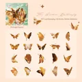 Adesivi per farfalle PET Gold Illusion con stampa a caldo per scrapbooking fai-da-te - Farfalla Fantasma d'Oro