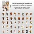 Cute forest animal theme stickers set including 40 various patterns for DIY decoration - Crazy Zoo Series - Hunt Wonderland