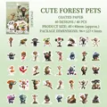 Jungle animal sticker set with 40 unique cartoon designs for DIY scrapbooking - Crazy Zoo Series - Jungle Alliance