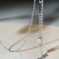 Détail d'une chaîne en argent sterling S925 avec fermoir mousqueton et extension - Argent 925 / Style de Chaîne de Croix Épaissie (XL173)