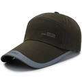 Berretto da baseball uomo verde militare con visiera lunga per protezione solare - Regolabile 57-59cm / Verde Militare