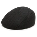Gros plan sur le tissu en laine brossée gris foncé et la texture de la casquette d'hiver - Grand 59cm / Flocon de Neige Gris Foncé