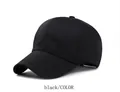 Adjustable black linen baseball cap for men featuring SD.H.G CAP embroidery for sun shade - M (56-58cm) / Letter Black