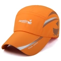 Bright orange quick-dry sports baseball cap with Aquatic Sports logo and reflective stripes - Adjustable / Orange