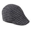 Detail of grey checkered duckbill cap showing wool blend texture and white grid patterns - One Size 57-58cm / Micro Check Light Grey