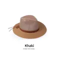 Chapeau de soleil kaki avec calotte en mesh respirant et bord tissé pour l'extérieur - Taille Unique 58cm / Khaki
