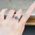 Klassischer Ring aus 925er Sterlingsilber mit 1 Karat Moissanit in Sechs-Krallen-Fassung - HK Größe 9 / 2 Karat Weißer Strass Stil (CBJZ454)