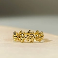 Vintage-Ring aus vergoldetem S925-Silber mit elegantem Fleur-de-lis-Blumenmuster-Design - US 5 / Gold (CBJZ547)