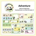 Writability paper tape with cartoon panda and bamboo motifs from the Adventure series - Adventure