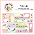 Ruban washi inscriptible avec de jolies illustrations de chats et de lapins - Message