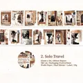 Vintage Washi Tape with travel theme, collage patterns for DIY scrapbooking and planners - Solo Travel