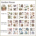 Garden house series PET stickers with 20 watercolor European landscape architecture designs - Garden House