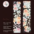 Pink Chess decorative PET tape with laser gold foil floral and chess piece patterns - Pink Chess