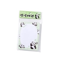 Cute panda theme memo pad with green bamboo patterns and 80 sheets of decorative paper - Hello Panda