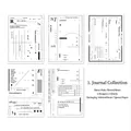 Cartes en papier rétro pour journal avec design industriel minimaliste noir et blanc - Collection de Journal
