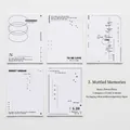 Notes de scrapbooking minimalistes en papier spécial noir et blanc avec dorure 20 feuilles - Souvenirs Tachetés