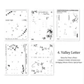 Bloc-notes Valley Letter en papier spécial avec 5 motifs d'illustrations botaniques noir et blanc - Lettre de la Vallée