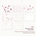 Floral theme scrapbooking paper set with 8 textures in peach pink, 105x140mm, 80 sheets - Spring Peach / 80 Pieces/Pack