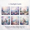 Starry Castle theme vintage decorative paper, 140x140mm dreamlike specialty paper 30pcs - Starry Castle