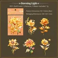 Leuchtende PET-Blumenaufkleber mit Perlmuttglanz für die kreative Scrapbook-Gestaltung - Morgendämmerung